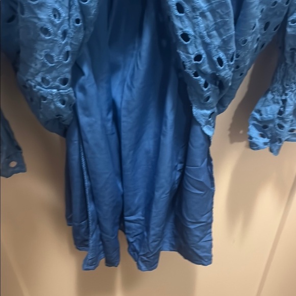 🆕Blue Eyelet Women's Dress. L NWT!!💥💥 - Picture 7 of 8